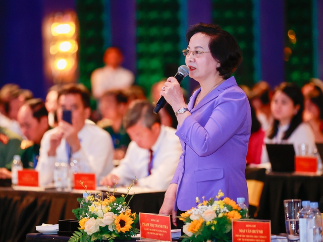 Bộ trưởng Bộ Nội vụ Phạm Thị Thanh Trà phát biểu tại Hội nghị - Ảnh: VGP/Nhật Bắc